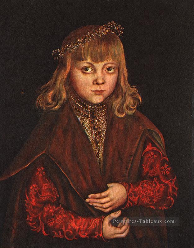 Un prince de Saxe Renaissance Lucas Cranach l’Ancien Peintures à l'huile